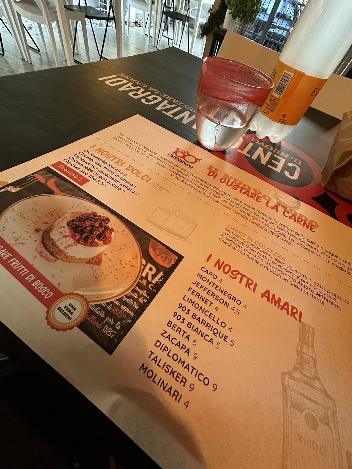 Menu di 180 Gradi Steak Selection Roma 