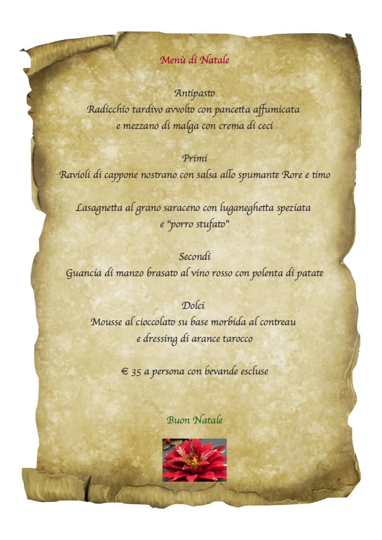 Menu di Agriturismo Rore 