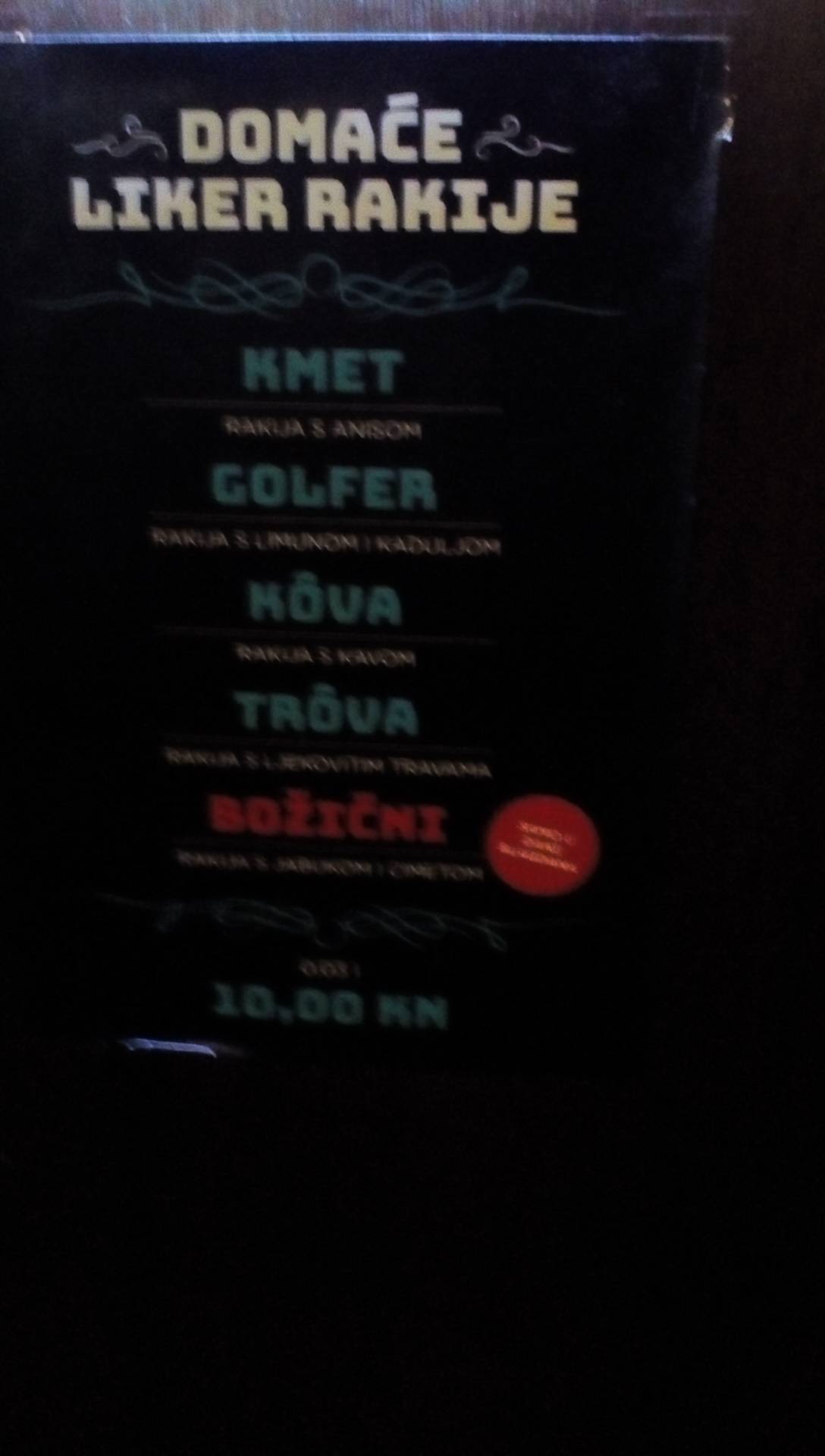 Menu di Arrow 