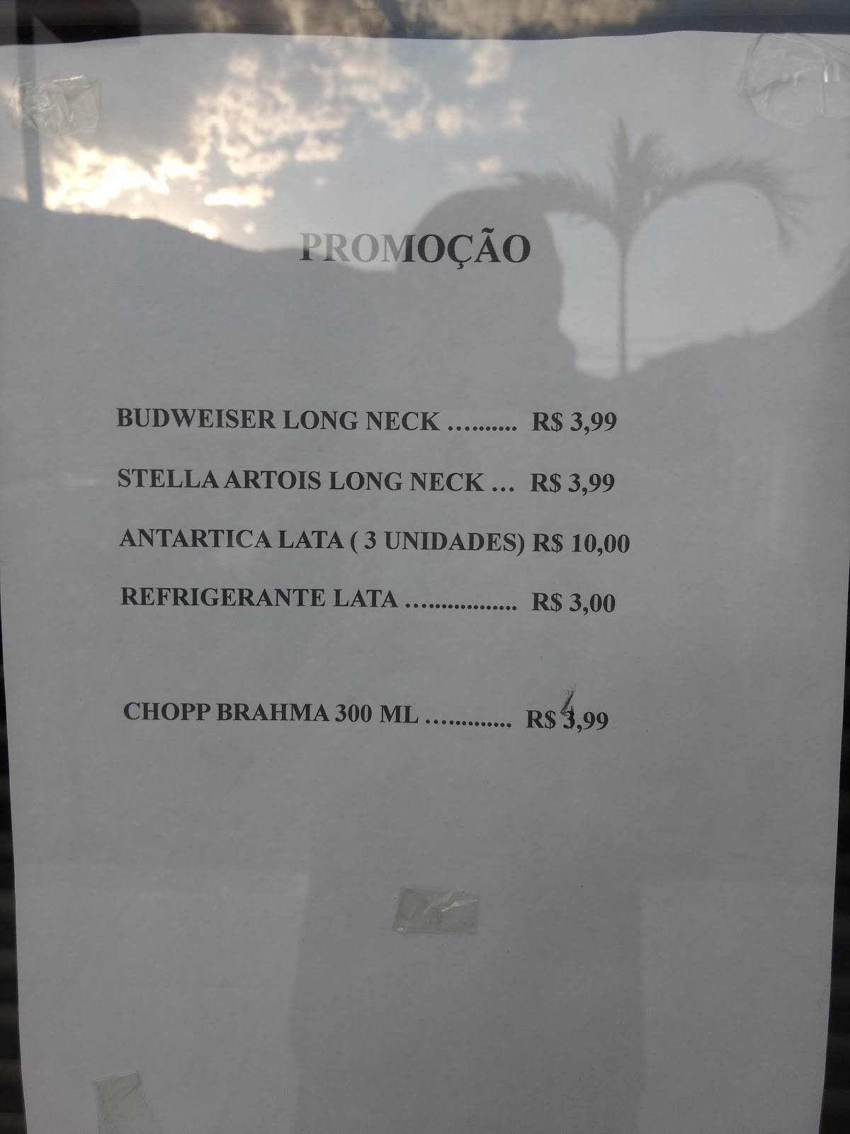 Chopp Time Rio Centro cardápio