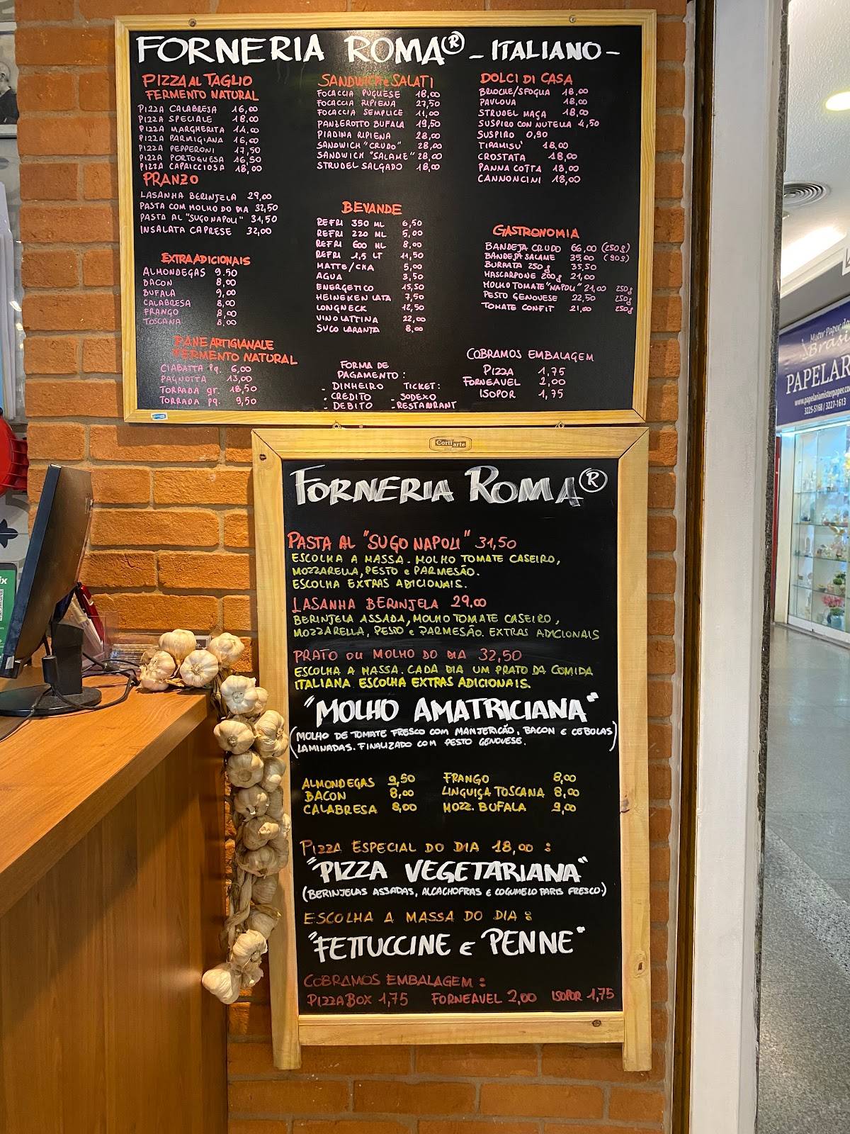 Forneria Roma cardápio