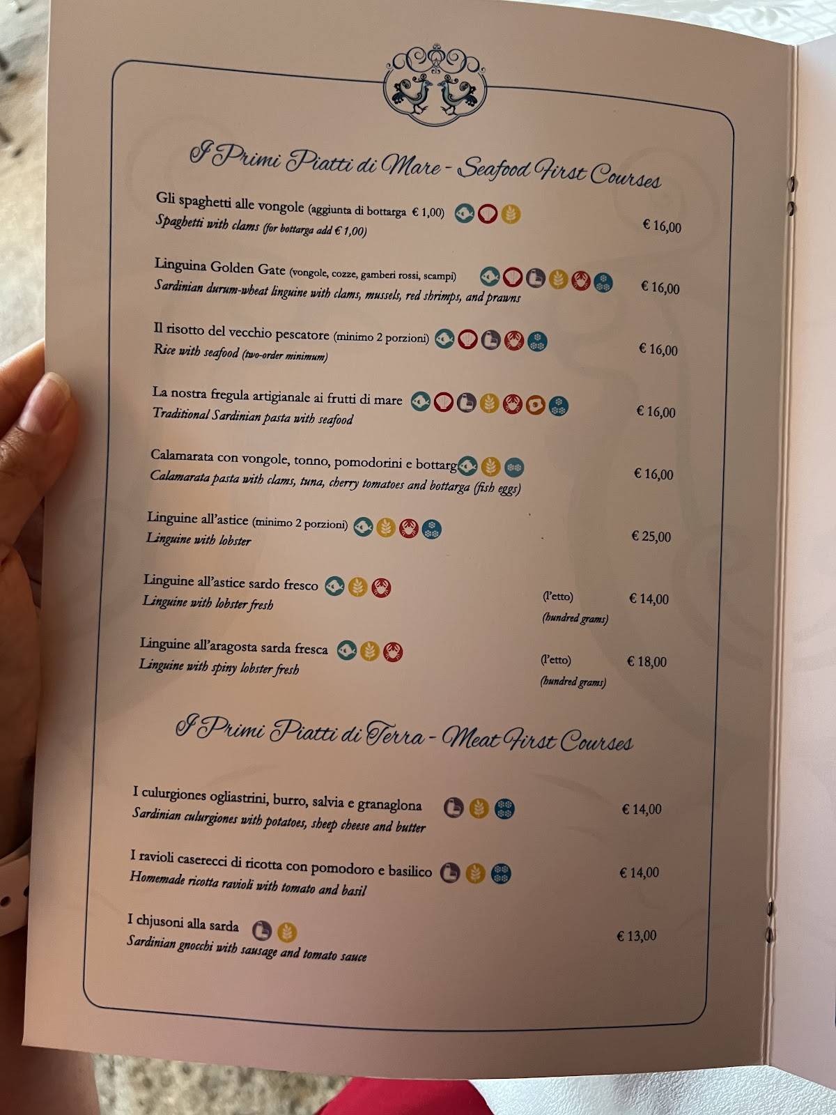 Menu di Ristorante GOLDEN GATE 