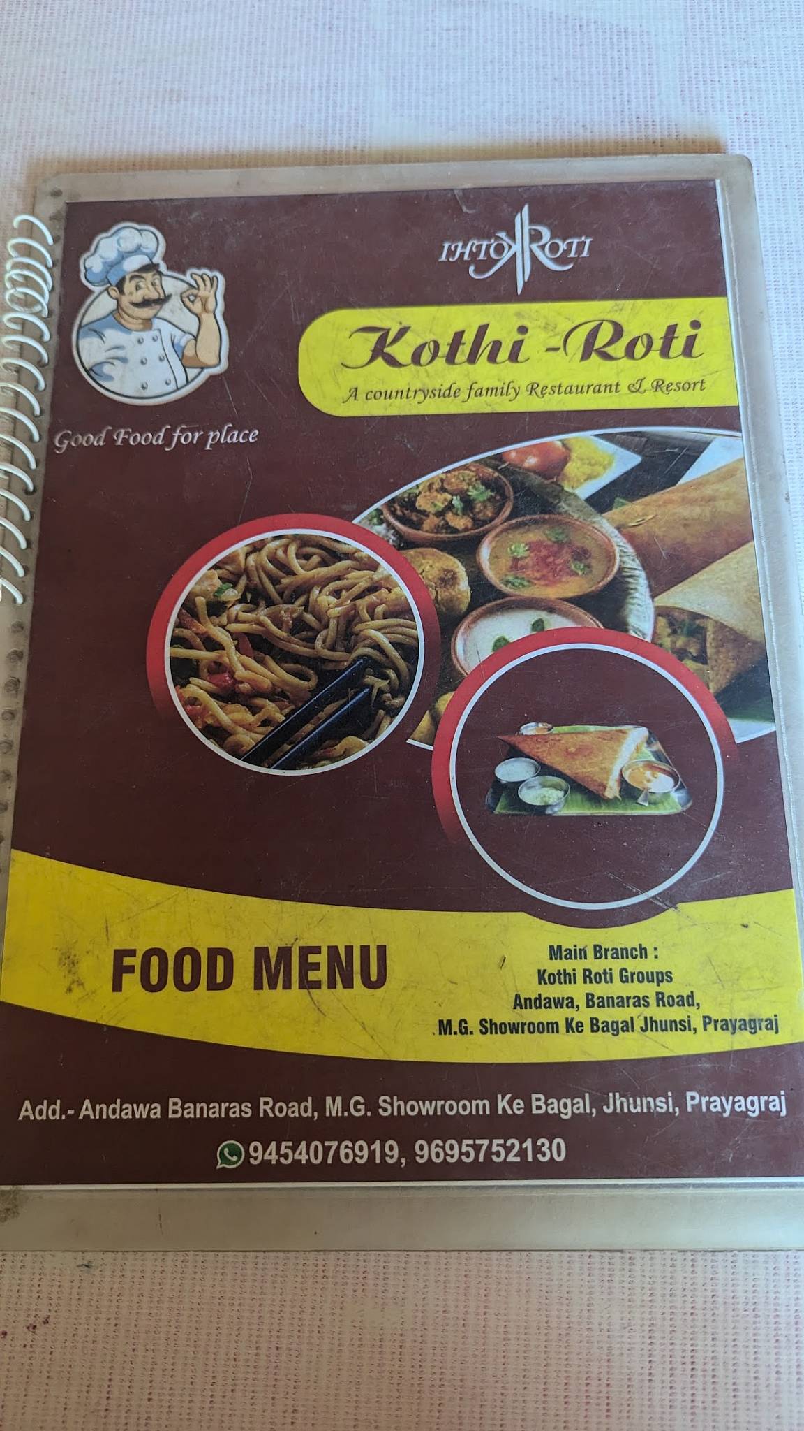 Kothi Roti Restaurant menu
