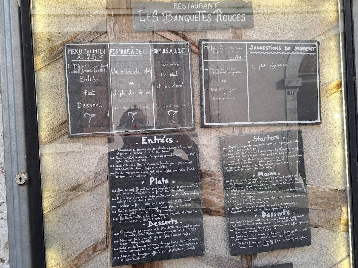Menu de Les Banquettes Rouges
