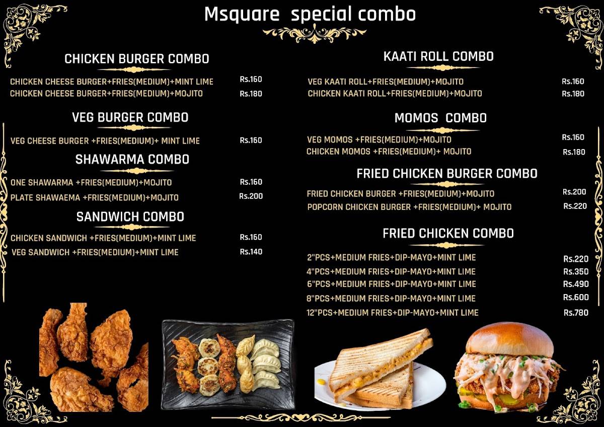 M Square Restaurant menu