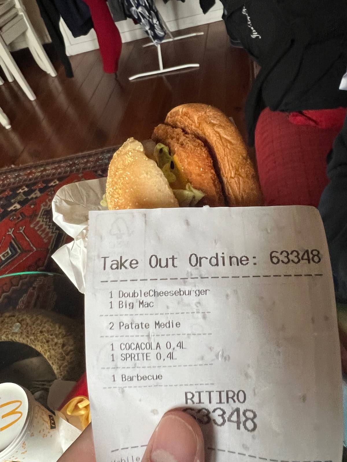 Menu di McDonald's Roma Basilica San Paolo 