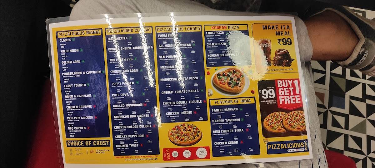 Pizzalicious House menu