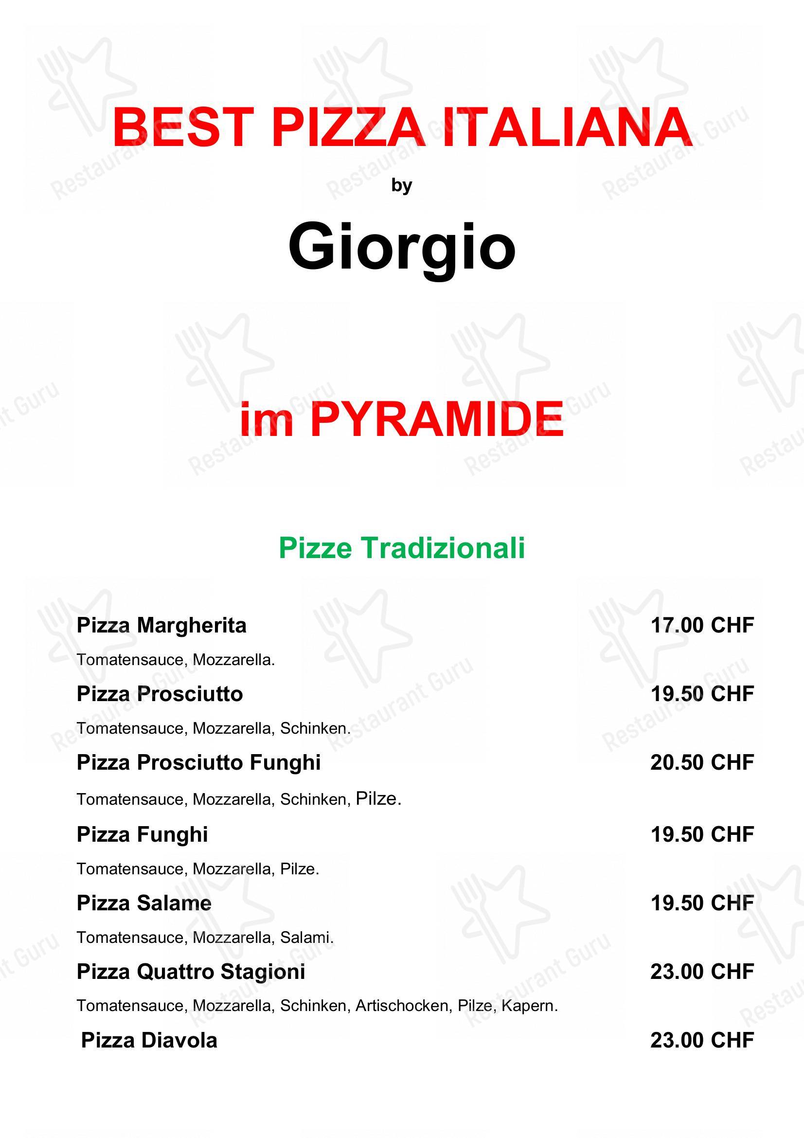 Menu bar per Pyramide in Meggen