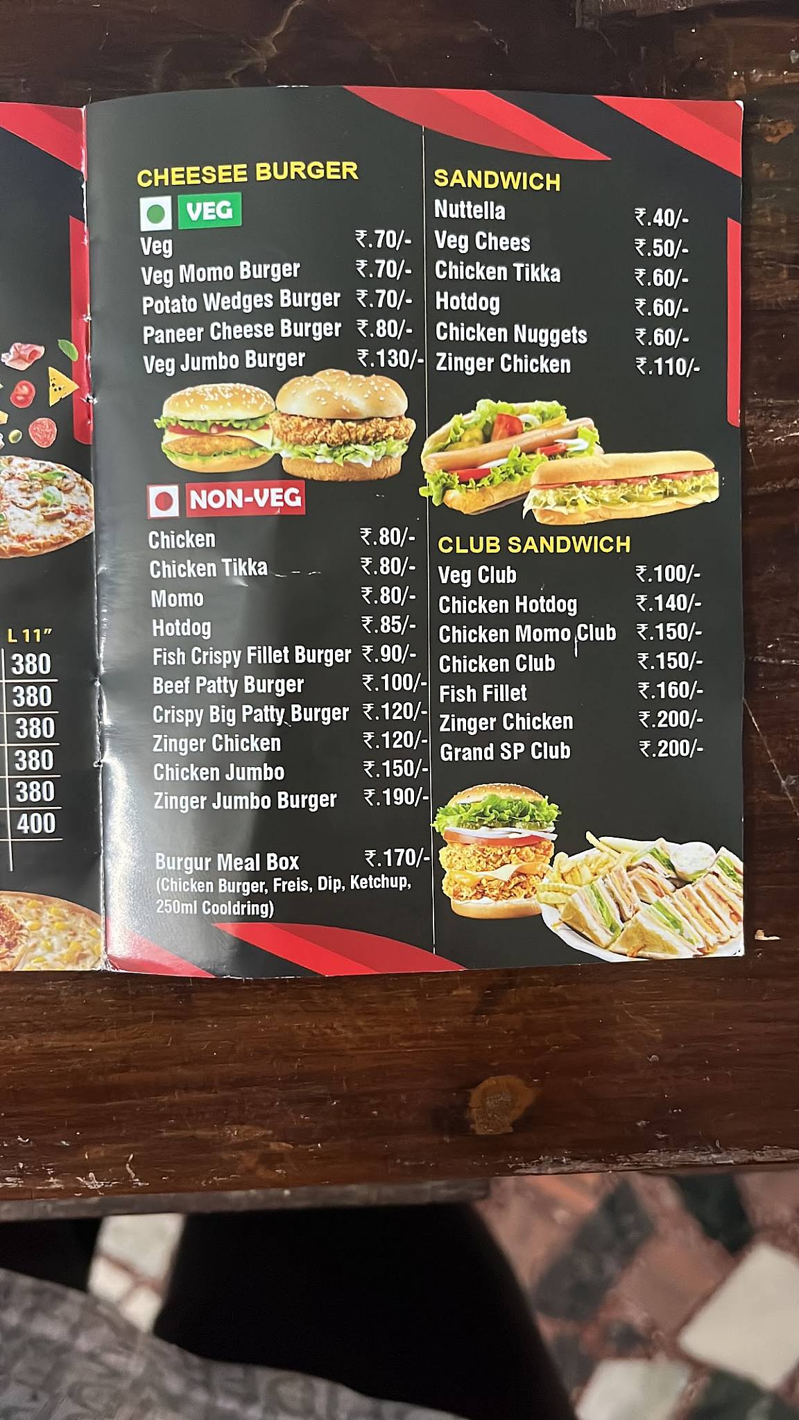 Grand Bakery menu