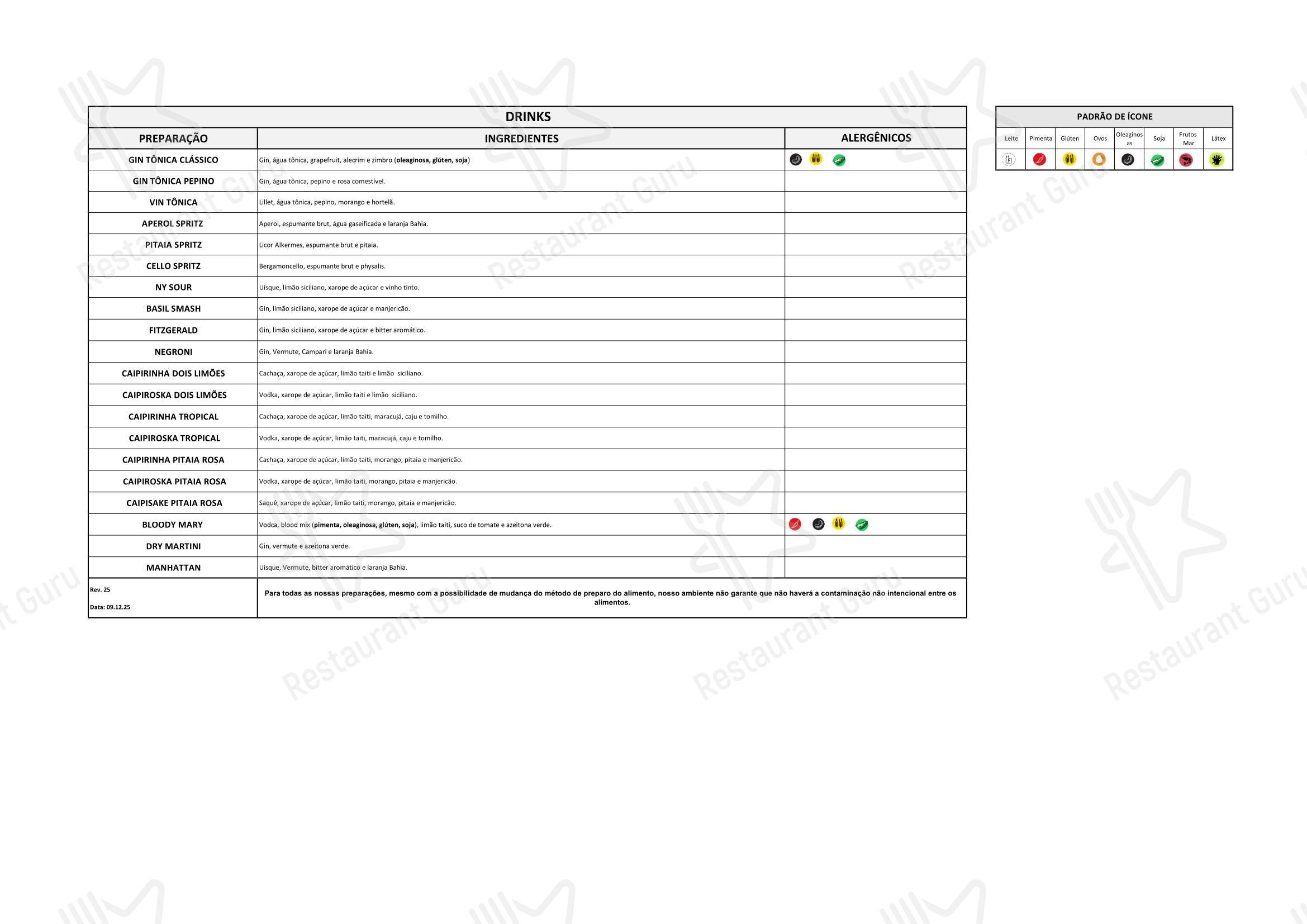 Ráscal Higienópolis em São Paulo - Takeaway Menu