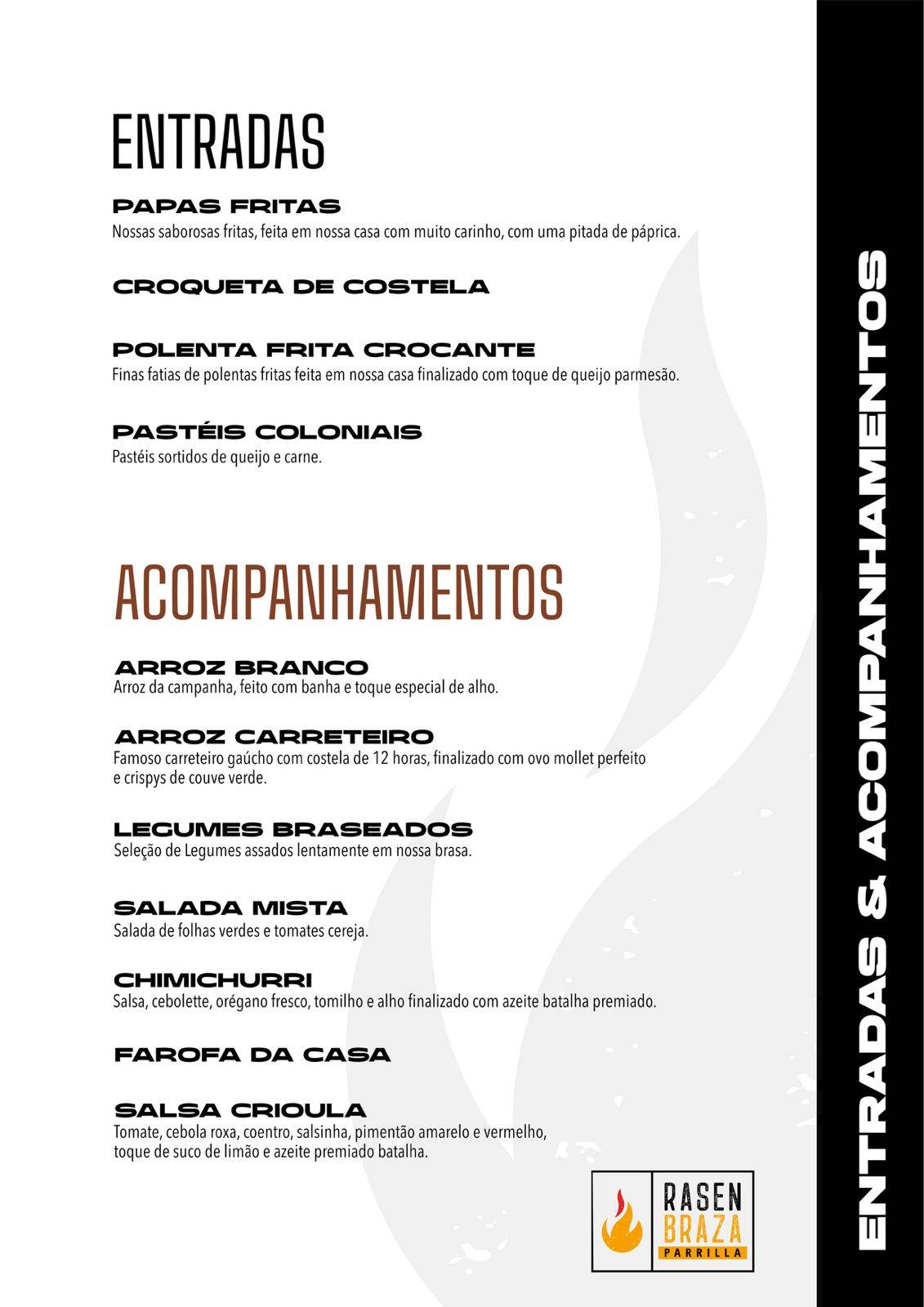 Rasen Braza - Parrilla & Fondue cardápio