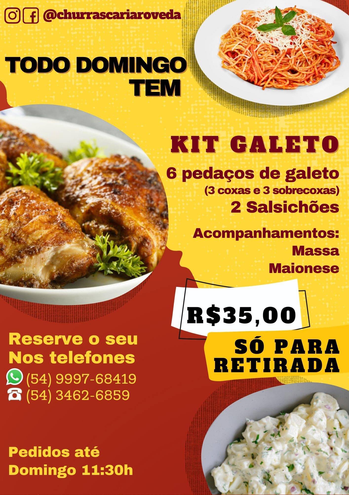 Restaurante e Churrascaria Roveda cardápio