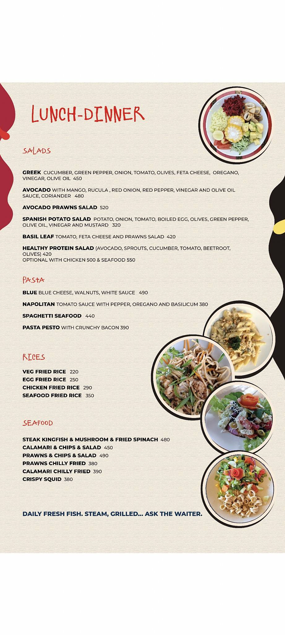 Rico Rico Goa menu