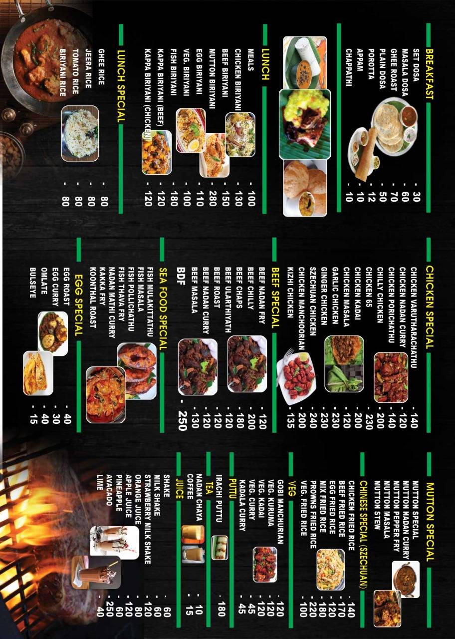 Riders kitchen menu