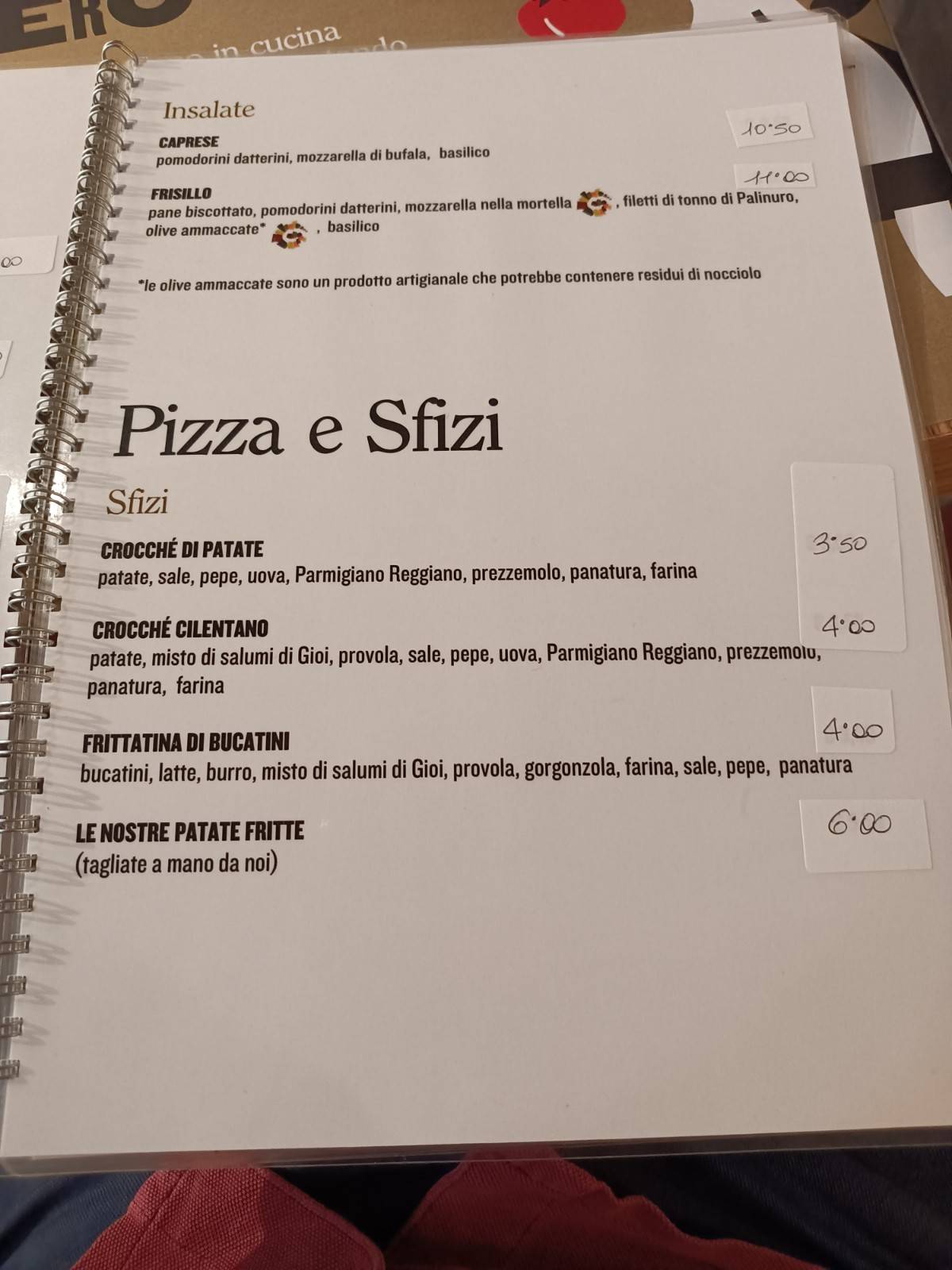 Menu di Coremì Pizza e Cucina 