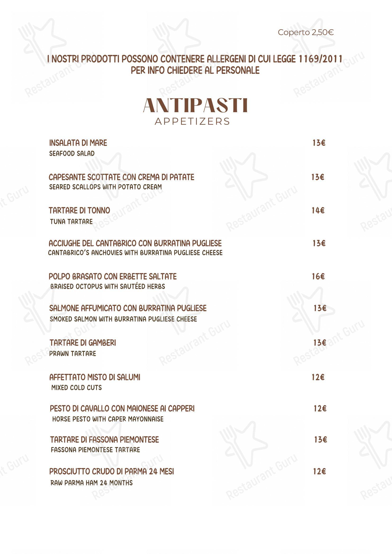 Menu per Ristorante Pizzeria Mibia ristorante