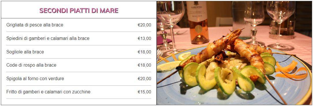 Menu di Ristorante Pizzeria Piazza Ricci 