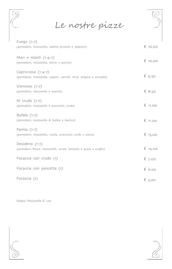 Menu di Roccocò 