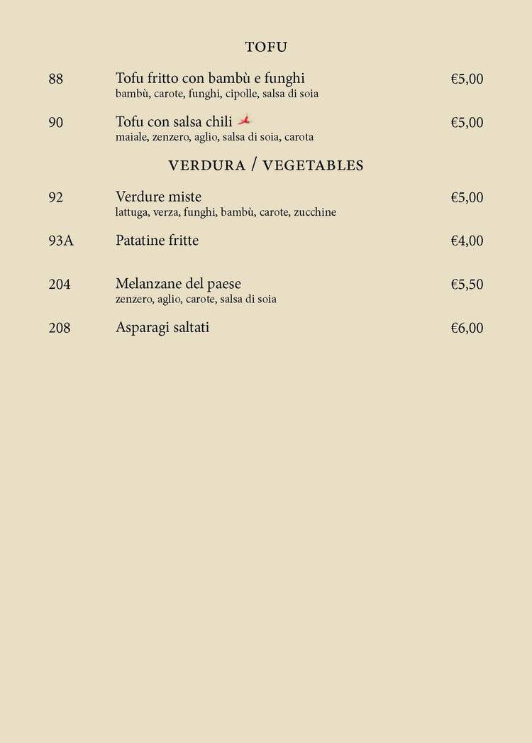 Menu di Città D'Oriente 