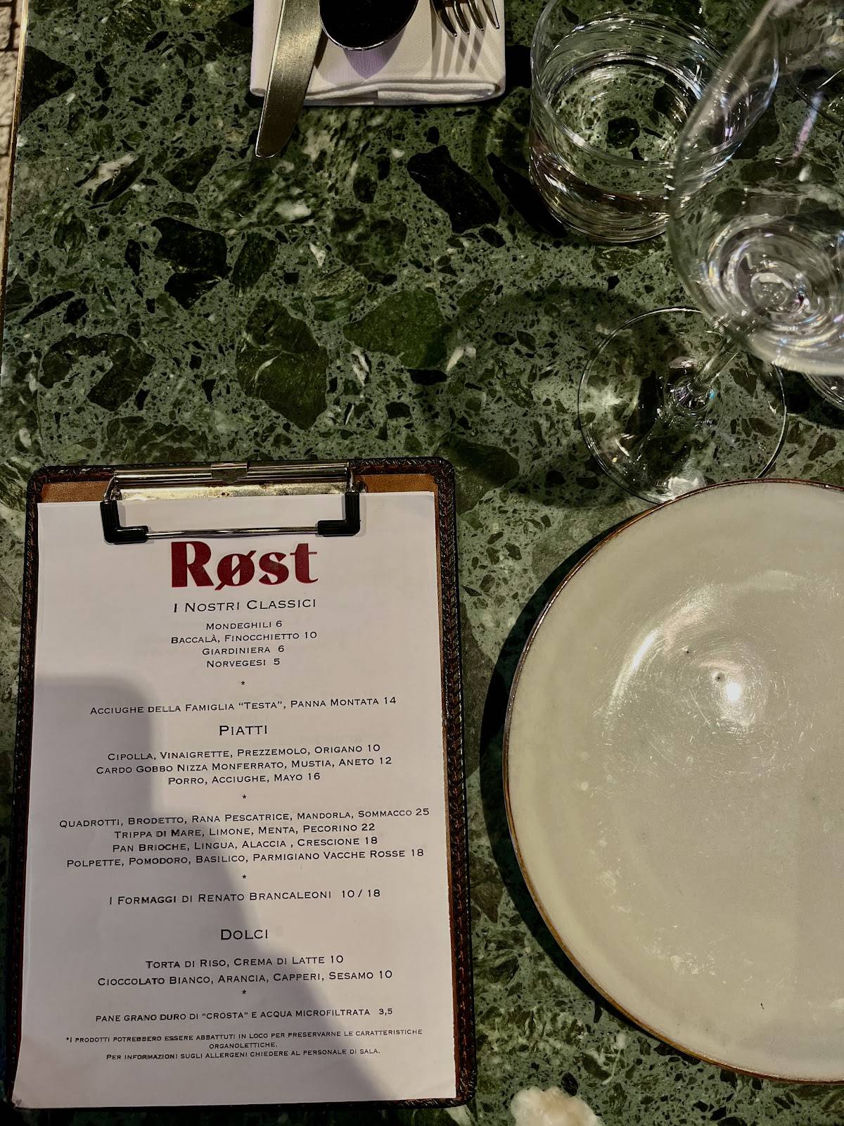 Menu di Røst 