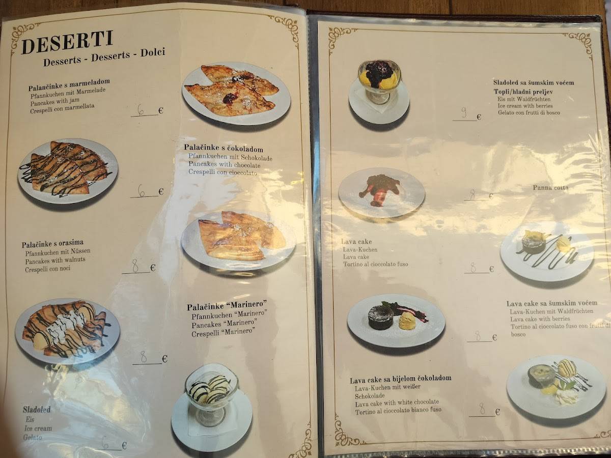 Menu di Ristorante marinero 