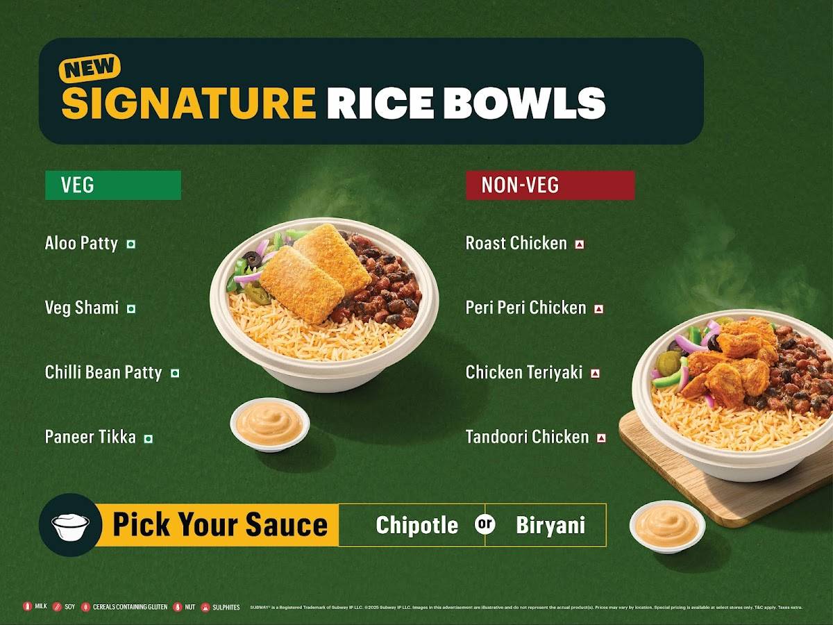 Subway Blue Ridge menu