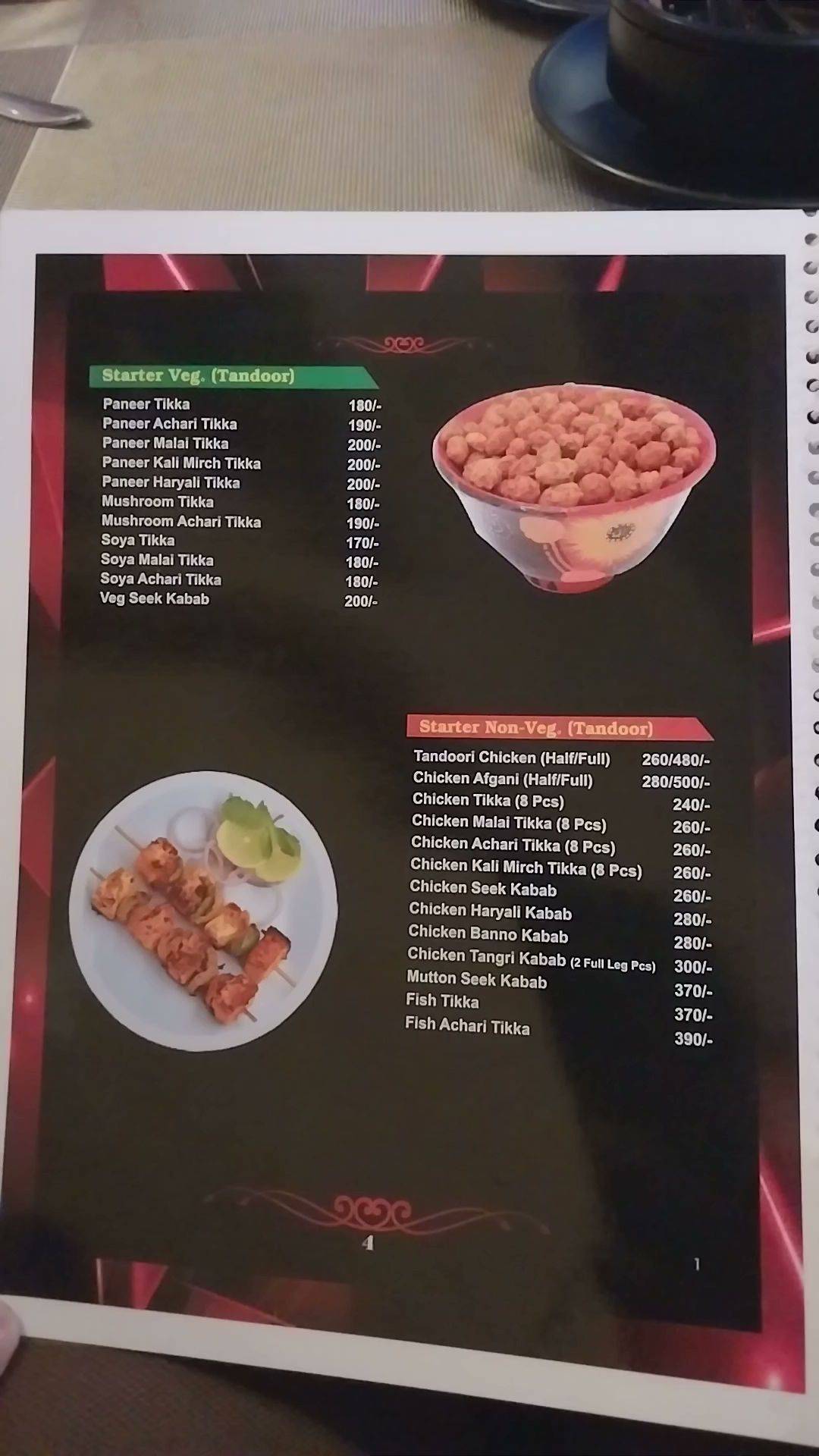Urban Rasoi menu