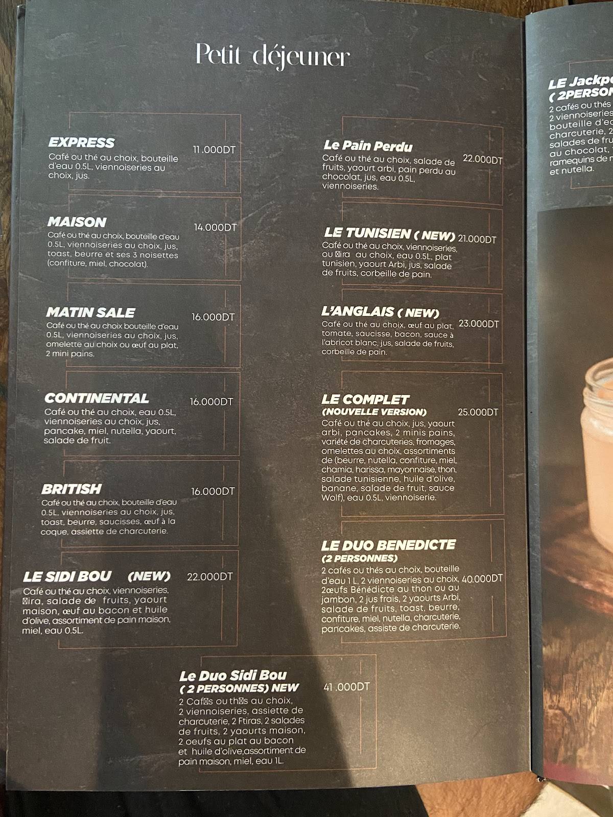 Menu de Wolf And Rabbit