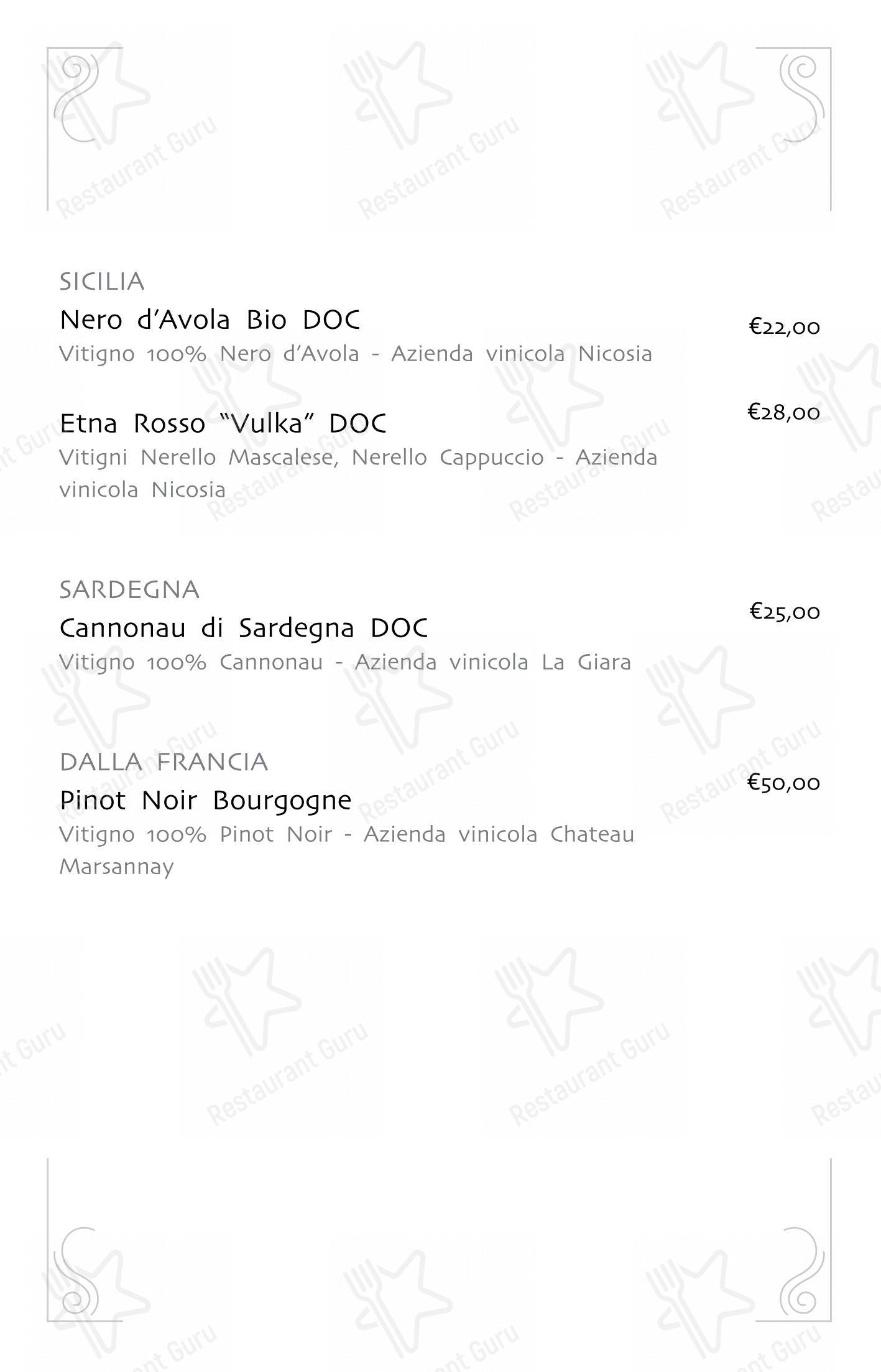 Roccocò dans Segrate - 菜单