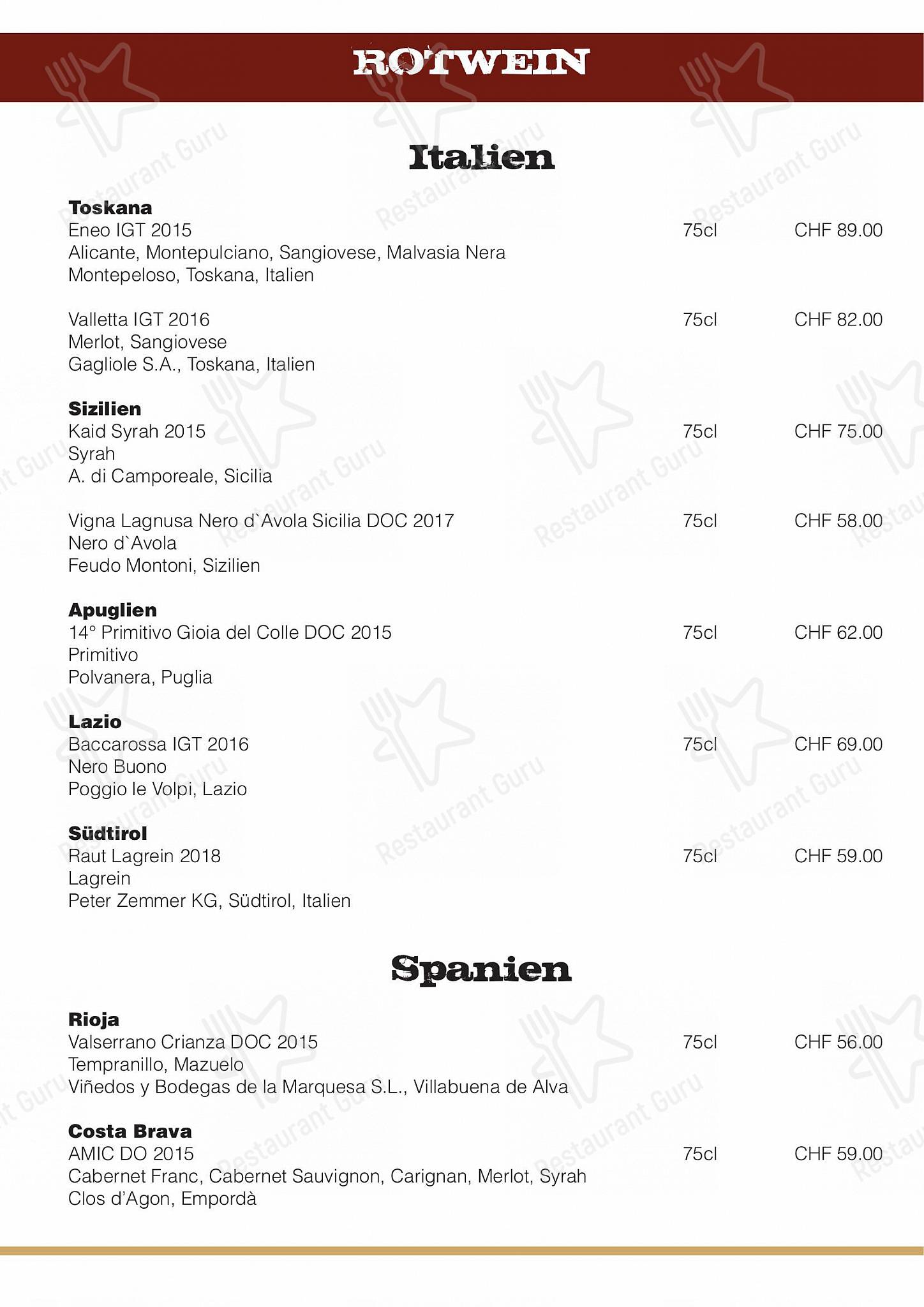 Menu pour Restaurant elements - OUR MENU