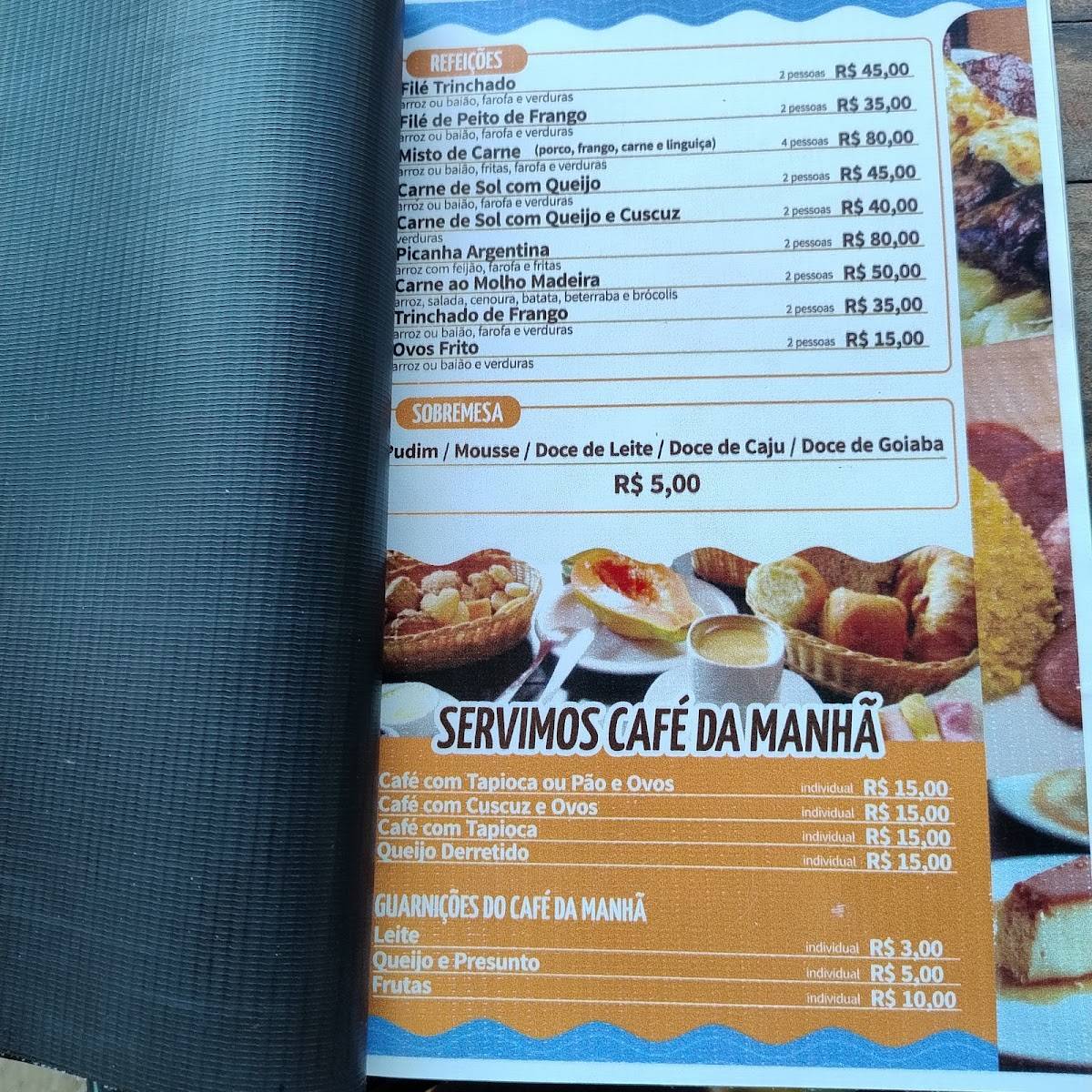 Barraca AP cardápio