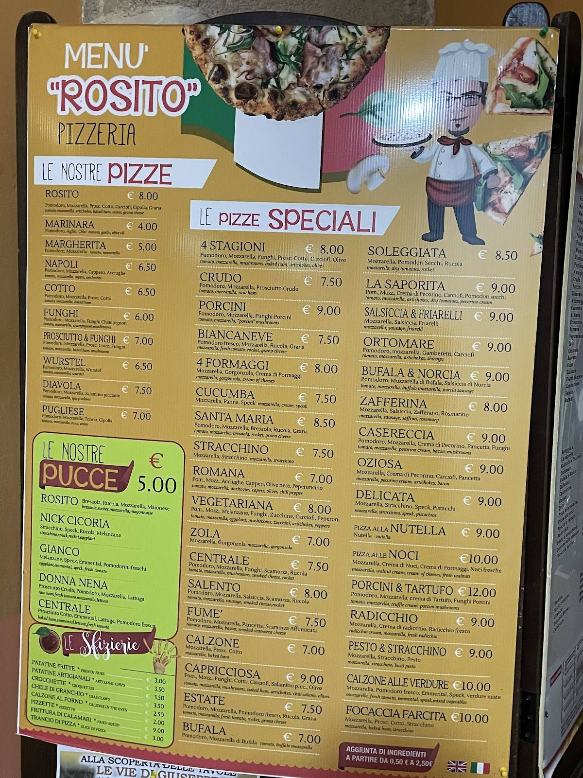 Menu di Da Rosito 