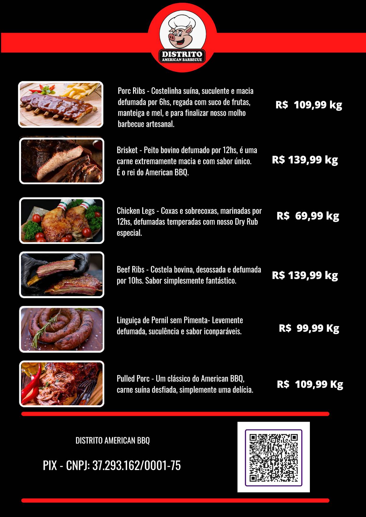Distrito BBQ cardápio