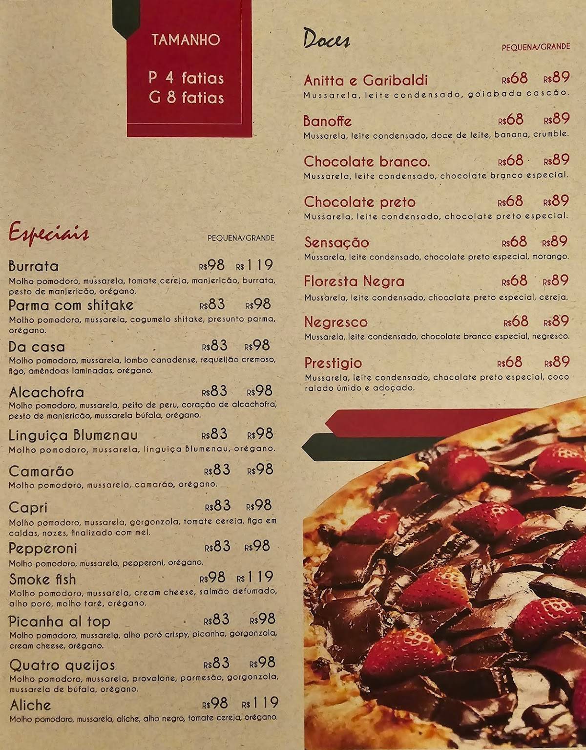 Forneria Italiana cardápio