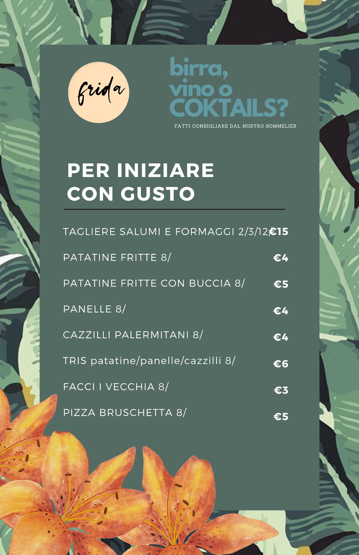 Menu di Frida Rooftop Bar 