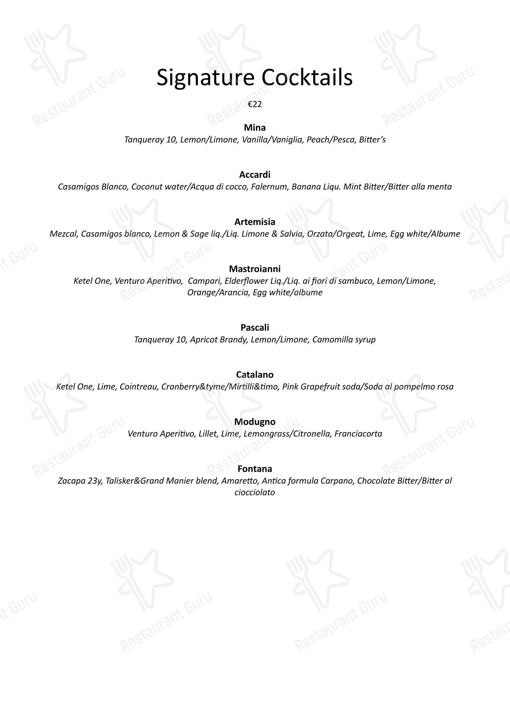 Menu di Il Bar della Musa - Menu bar