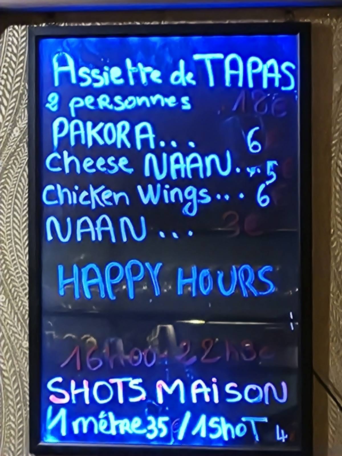 Menu de Indian Connection