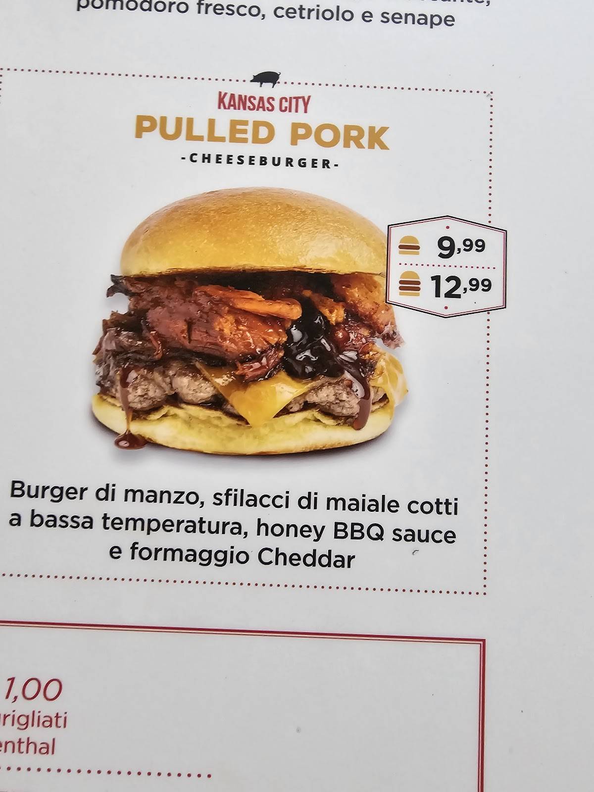 Menu di Johnny Rockets Arese 