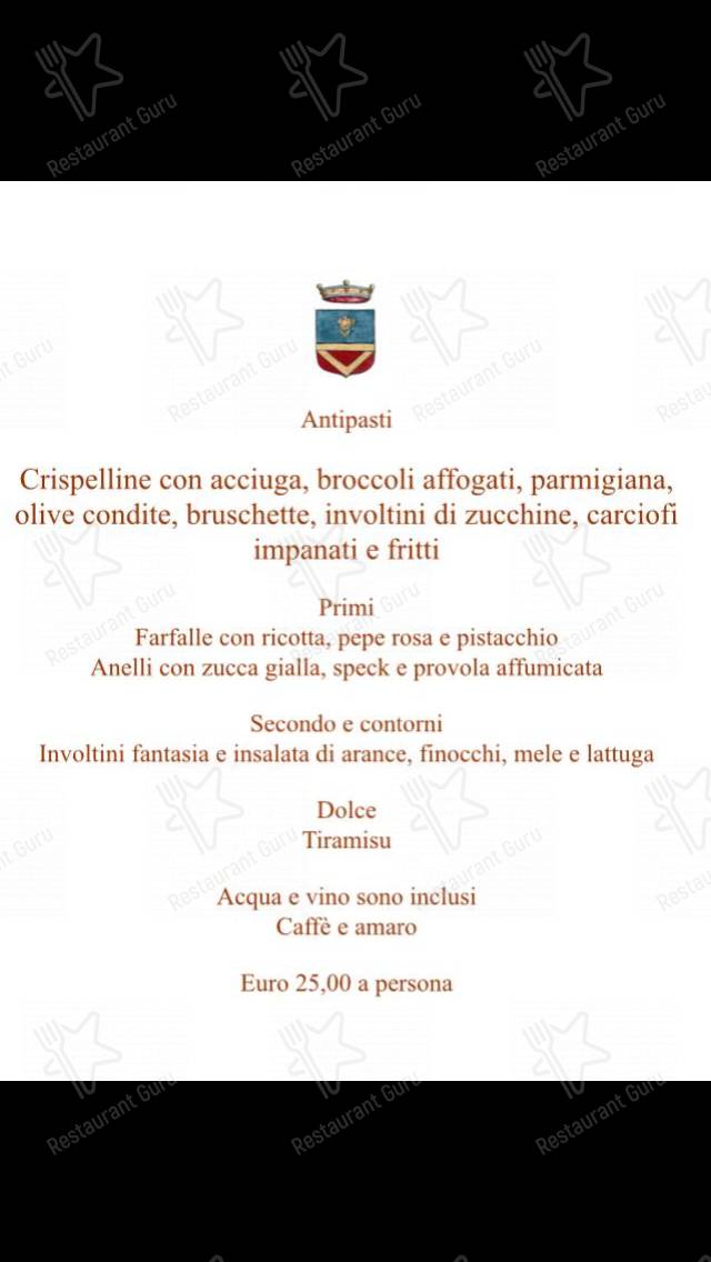 Menu di La Rocca della Rosa
