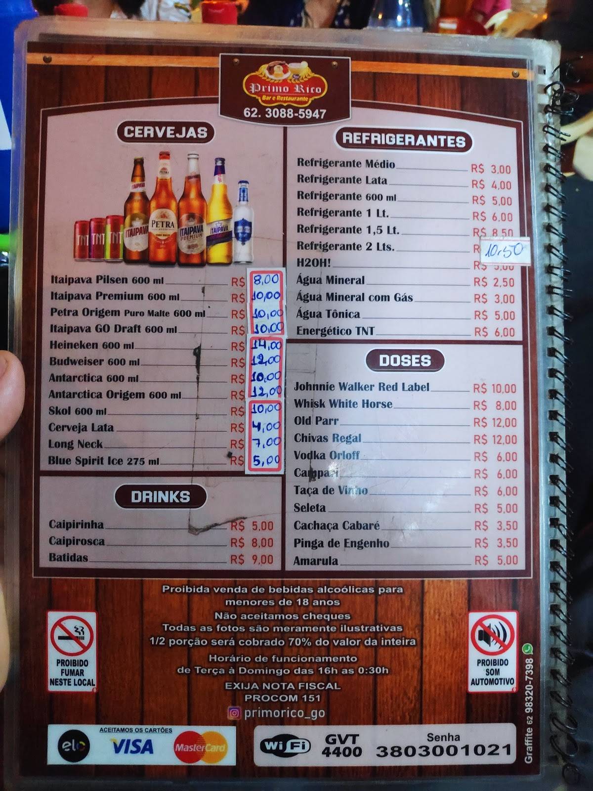 Primo Rico cardápio