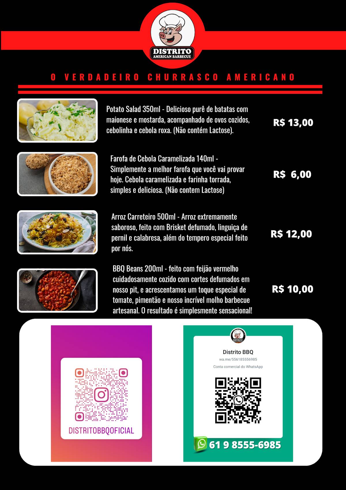 Distrito BBQ cardápio