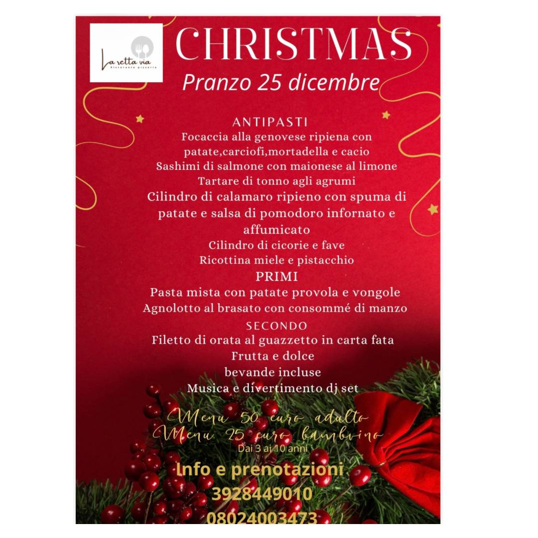 Menu di La Retta Via 