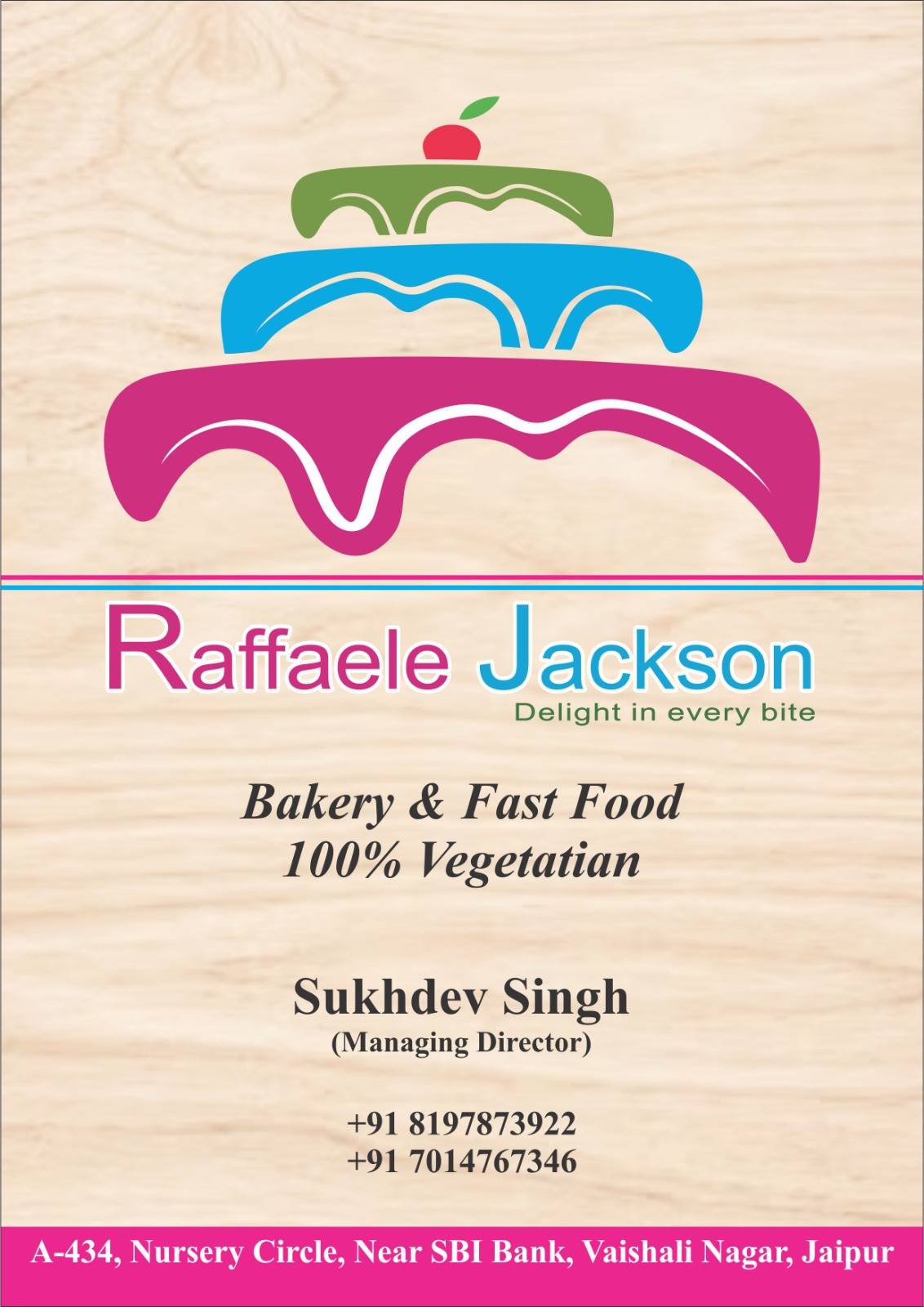 Raffaele Jackson menu