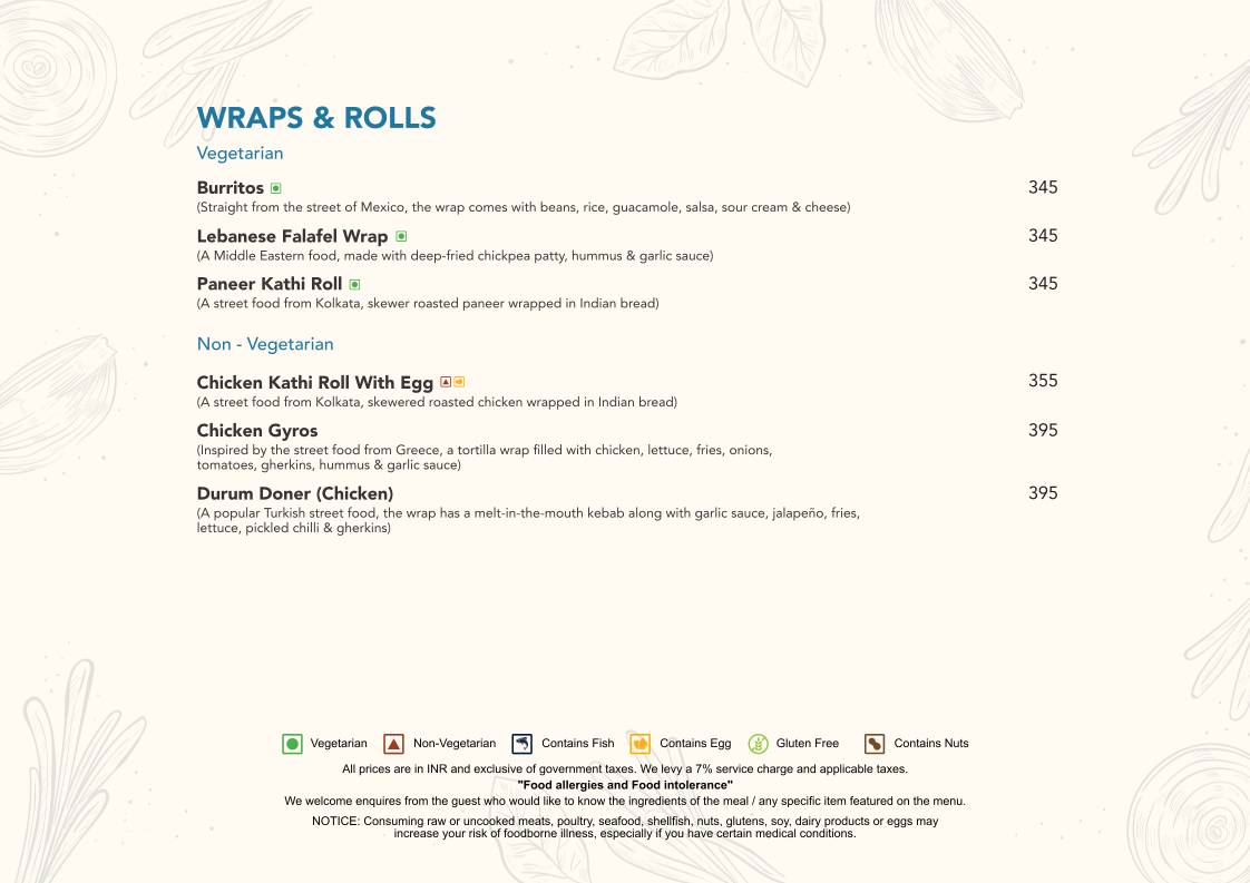 Rustic - Inspired Kitchen menu