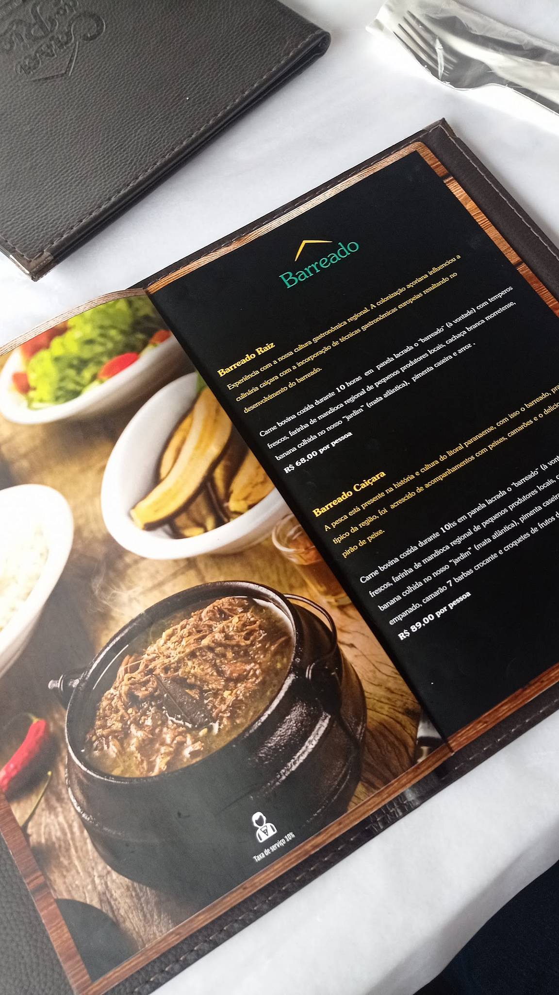 Restaurante Casa do Rio cardápio