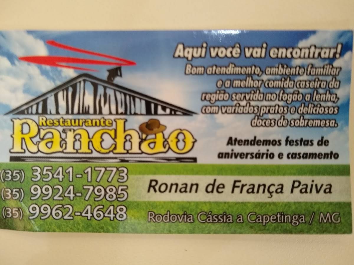Restaurante Ranchão cardápio