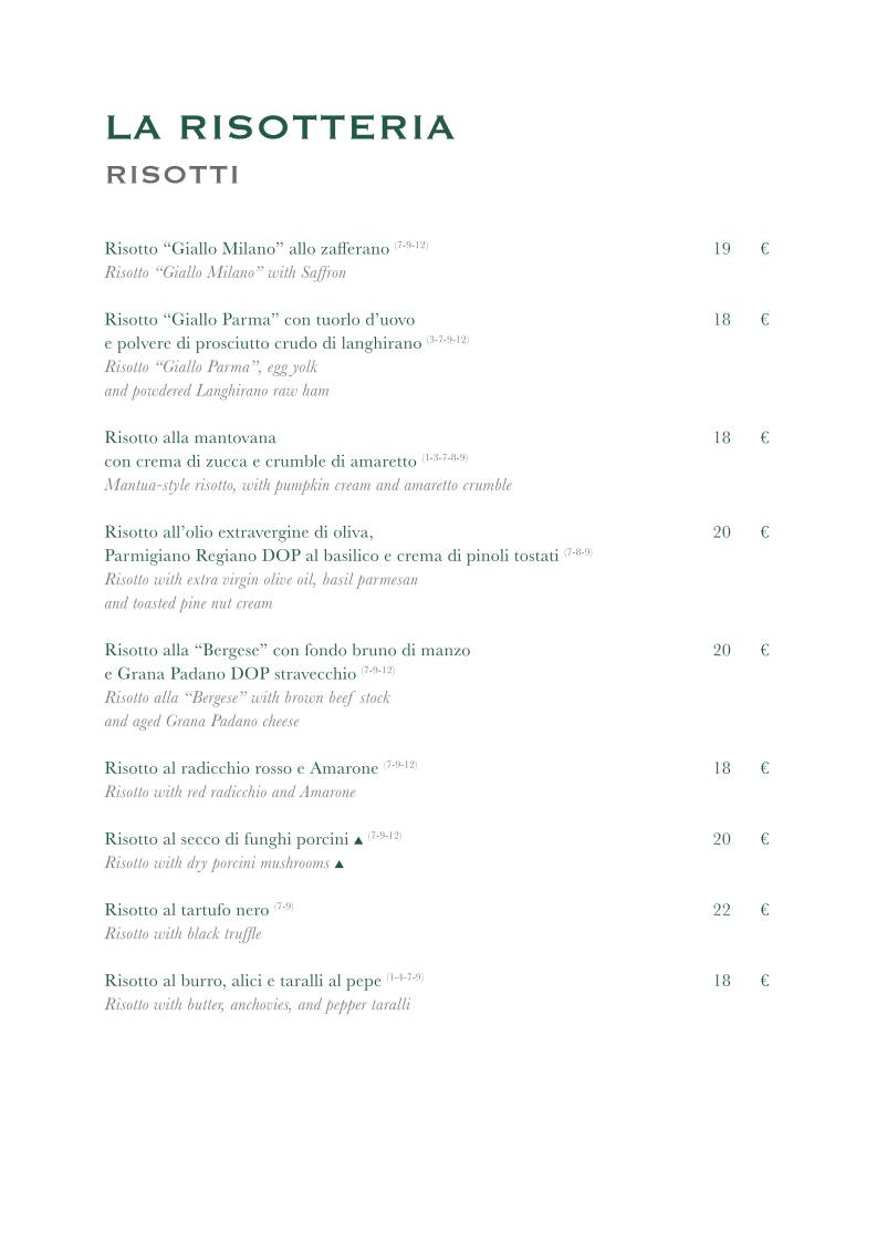 Menu di Trattoria Stendhal Roma 