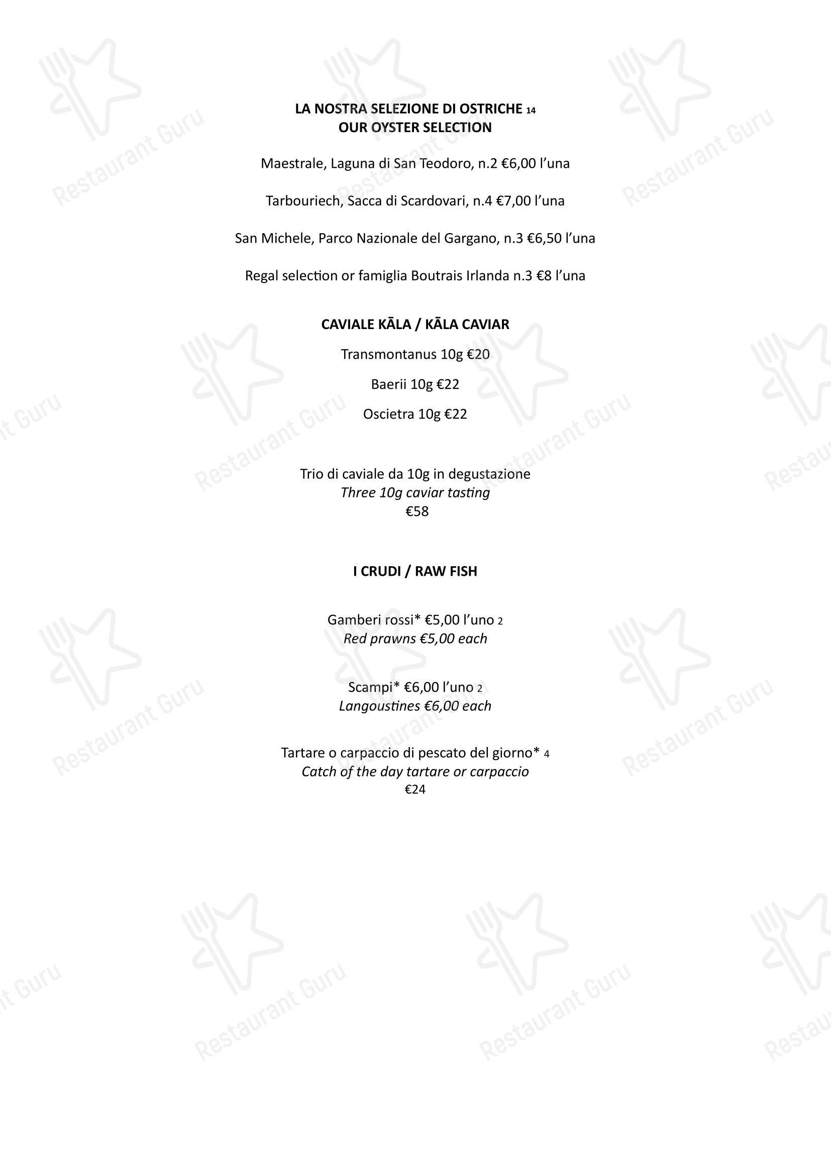 Menu bar per Il Bar della Musa in Roma