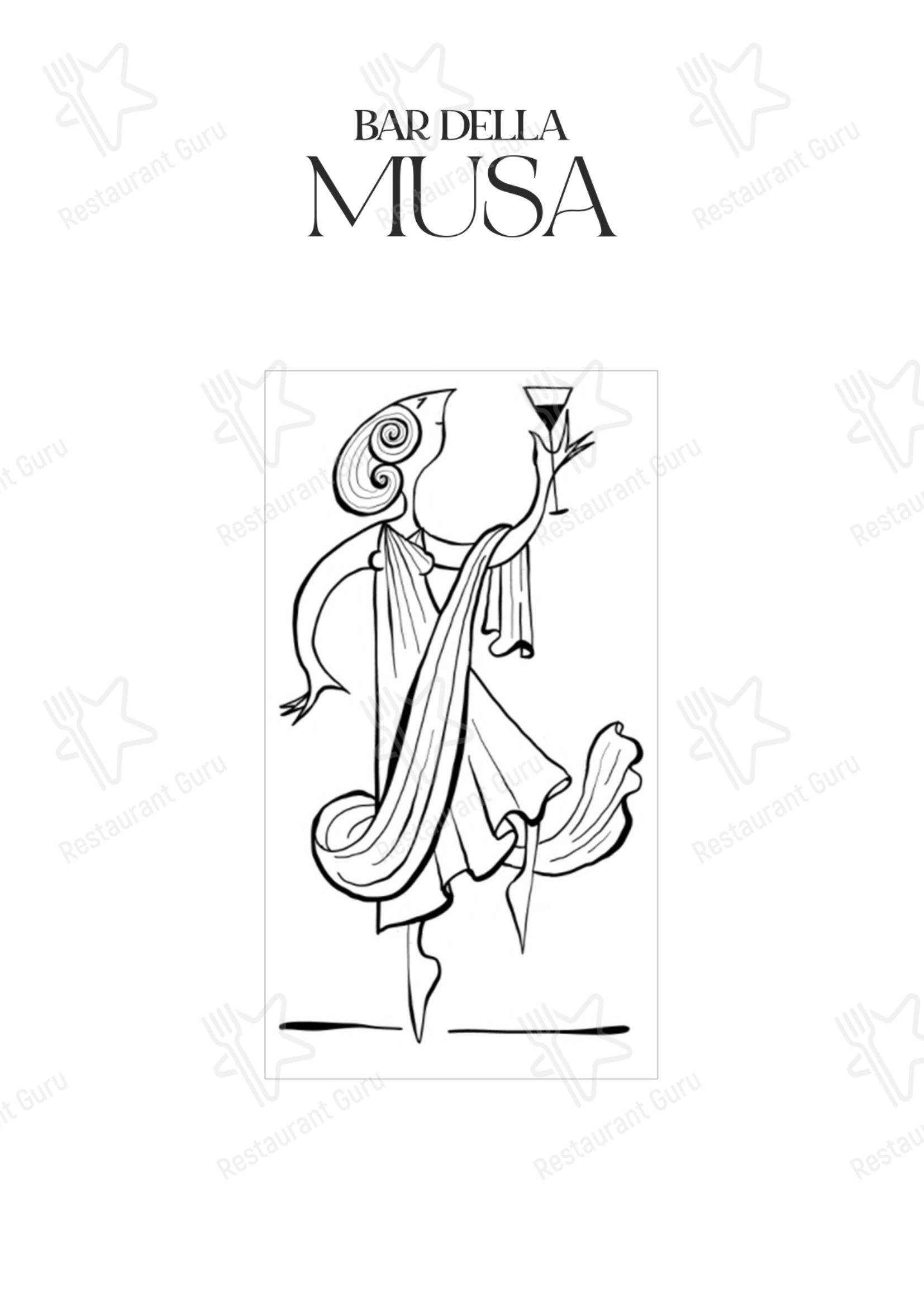 Il Bar della Musa in Roma - Menu bar