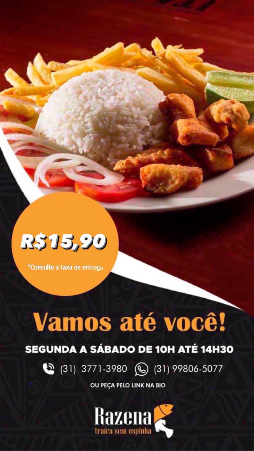 Razena - Peixes e Fritas cardápio